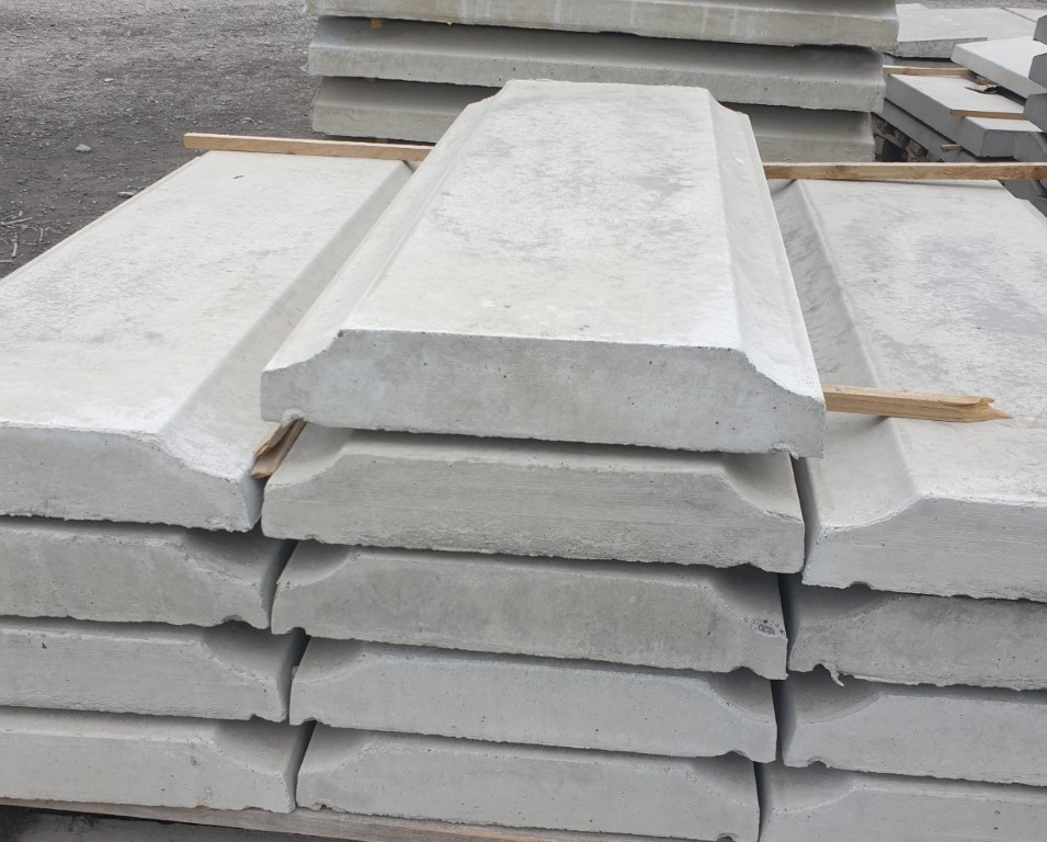 Flat top Curved Concrete Wall Caps Brown Bros Concrete